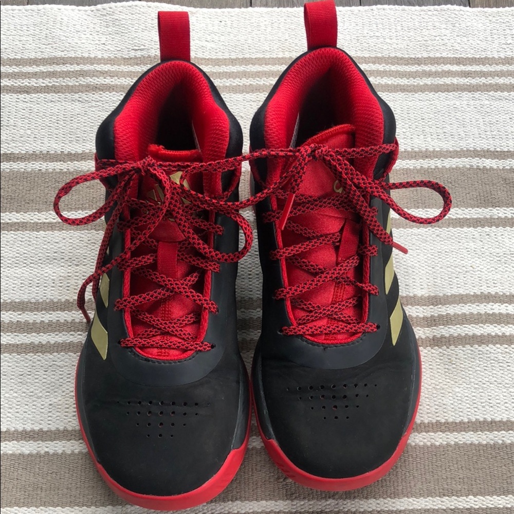Adidas Black and Red Kid’s Basketball Shoes